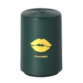 Creative dark green push-down beer bottle opener with golden lip print detail - Red Lip Pattern / Dark Green