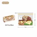 Small size double-sealed leakproof food storage bags 30pcs box measuring 16x14cm - S / Set of 30