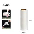 16cm white lint roller refill, 30 sheets per roll, with a convenient diagonal tear design. - 16cm Replacement Paper 30 Sheets