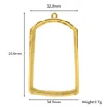 Vergulde Thai Buddha amulet hanger basisframe met 57,6 mm hoogte en 9,7 g gewicht - Boogvoet (STAL253-GO) / Goud