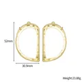 D-vormige gouden roestvrijstalen amulet hanger basis met afmetingen en gewicht info - D-vormige Voetset (STAL255-GO) / Goud