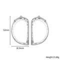 Zilveren titanium stalen basis voor Thaise amulet hanger afmetingen 52mm x 30,9mm 23,88g - D-vormige Voetset (STAL255-ST) / Zilver