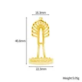 Vergulde Thaise Naga Boeddha hanger basis met 40,8 mm hoogte en 5,05 g gewicht - Naga Boeddha Voet (STAL256-GO) / Goud