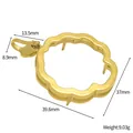 Gouden florale titaniumstalen amulet hangerbasis met exacte afmetingen en gewicht - Bloemblad Vorm Voet (STAL257-GO) / Goud