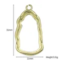 Gouden roestvrijstalen Thaise Boeddha-amulet hanger frame basis, afmeting 31x21mm - Ovale Hanger Voet (STAL258-GO) / Goud