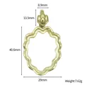 Thaise Zeven Draken Boeddha amulet houder met alle afmetingen in detail - Golfrand Ovale Voet (STAL2510-GO) / Goud