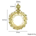 Gouden Naga Boeddha hanger basis met 43,7mm afmetingen en 10,17g gewichtsdetails. - Naga Boeddha hangerbasis (STAL2514-GO) / Goud