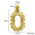 Goudkleurige titaanstaal Boeddha hanger basis met afmetingen van 29,6 x 15,8 mm - Naga Boeddha hangerbasis - Rechterzijde (STAL2516-GO) / Goud