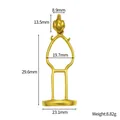 Gouden titaniumstalen amuletframe basis voor Boeddha met afmetingen en 8,82g gewicht - Naga Boeddha hangerbasis (STAL2517-GO) / Goud