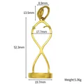 Gouden titanium stalen basis voor Thais Boeddha-amulet met afmetingen en gewicht - Naga Boeddha hangerbasis (STAL2519-GO) / Goud