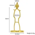 Gouden titanium stalen basis voor Zevenkoppige Naga Boeddha met afmetingen - Naga Boeddha hangerbasis (STAL2520-GO) / Goud