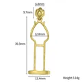 Gouden roestvrijstalen houder voor Naga Boeddha-amulet met alle afmetingen - Naga Boeddha hangerbasis (STAL2521-GO) / Goud
