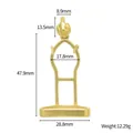 Vergulde titanium stalen basis voor Zeven Draken Boeddha-amulet met de afmetingen - Naga Boeddha hangerbasis (STAL2522-GO) / Goud
