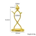 Thaise stijl gouden titanium stalen amuletbasis voor Naga Boeddha hanger frame - Ovale Vlam Decoratieve Voet (STAL2523-GO) / Goud