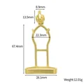 Gouden titaniumstalen basis voor Zeven-Draken-Boeddha-amulet met zeer precieze maten - Boogvoet (STAL2524-GO) / Goud
