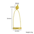 Vergulde Thaise Zeven Draken Boeddha amulet hanger met basis van titanium staal - Slanke Strass Boogvoet (STAL2527-GO) / Goud