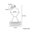 Basis voor Boeddha-amulet met zeven draken, hoogte 43,3 mm, gewicht 10,68 g in staal - Holle Fleskalebas Voet (STAL2529) / Zilver