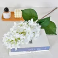 Realistic single white artificial pagoda hydrangea flower stem for home floral decor. - Single Stem (Tower Hydrangea) / White