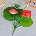 Realistische künstliche rote Lotusblumen mit 7 Köpfen für die Inneneinrichtung im Haus. - Rot