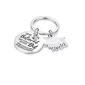 Engraved stainless steel keychain with graduation cap charm for class of 2022 graduates - Inspirational Plate (K271)