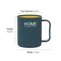 Vaso para cepillo de dientes verde oscuro con interior amarillo y medidas 8,5x10,2x11,5cm - 301-400ml / Azul Oscuro (Engrosado)