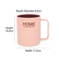 Vaso para cepillo de dientes de plástico rosa minimalista con asa y dimensiones - 301-400ml / Rosa (Engrosado)