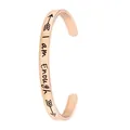 Bracelet jonc en acier titane or rose avec gravure flèche 'I am Enough' élégant - I Am Enough (B836) / Or rose