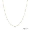 Collier élégant en acier au titane doré avec perles de 1,8 mm, réglable 45+5 cm (82 chars) - Chaîne à Perle Unique (STN25262) / 1.8mm / Or