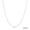 Zilveren titanium stalen halsketting met 2,2 mm schakels en verstelbare lengte van 45+5 cm - Reliëf Lip Ketting (STN25263) / 2.2mm / Staalkleur
