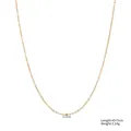 Verfijnde 2,2 mm goudkleurige titaniumstalen schakelketting, 45+5 cm lengte, 3,14 g - Reliëf Lip Ketting (STN25263) / 2.2mm / Goud