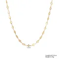 Goudkleurige titanium stalen ketting met onderling verbonden holle hartschakels - Hartvormige Ketting (STN25268) / 5.2mm / Goud