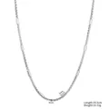 Stijlvolle zilveren titanium stalen ketting met 59,5cm lengte en 4mm kettingbreedte - Kunstmatige Parelketting (STN25270) / 59,5cm / Staalkleur