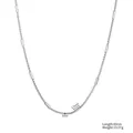 Minimalistische zilveren titanium stalen ketting, 60 cm lang en 19,07 g zwaar. - Kunstmatige Parelketting / 60CM / Staalkleur