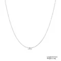 Minimalistische 1,6 mm titanium stalen ketting met een gepolijste zilverkleurige finish - Halfronde Ketting (STN25271) / 1.6mm / Staalkleur