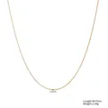 Minimalistische 1,6 mm gouden titanium stalen ketting voor laagjes, 45+5 cm lang - Halfronde Ketting (STN25271) / 1.6mm / Goud