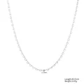 Zilverkleurige titanium stalen ketting 2,7 mm breed voor gelaagde dagelijkse look - Halfronde Ketting (STN25271) / 2.7mm / Staalkleur