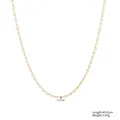 Minimalistische gouden titaniumstalen ketting, 2,7 mm breed, lengte 45+5 cm, goud - Halfronde Ketting (STN25271) / 2.7mm / Goud