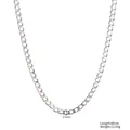 Klassieke zilveren titanium stalen ketting van 3,5 mm breed en 60 cm totale lengte - NK Ketting (STN25272) / 3.5mm / Staalkleur