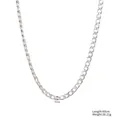 7mm brede zilveren titanium stalen ketting, 60cm lengte, minimalistische Cubaanse stijl - NK Ketting (STN25272) / 7mm / Staalkleur