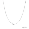 Minimalistische zilveren titanium stalen ketting van 2,2 mm breed en 45+5 cm lang - T-vormige reliëfketting (STN25274) / 2.2mm / Staalkleur