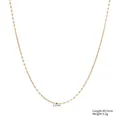 Minimalistische gouden titanium stalen ketting, 2,2 mm breedte, 45+5 cm lengte - T-vormige reliëfketting (STN25274) / 2.2mm / Goud