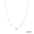 Zilverkleurige titanium stalen bar ketting met 45+5cm verstelbare lengte - Staafjes ketting (STN25277) / 2.2mm / Staalkleur