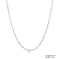 Gepolijste zilveren hartvormige schakelketting van titaniumstaal met 4 mm breedte - Hartjes schakelketting (STN25278) / 4mm / Staalkleur