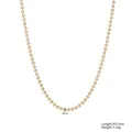 Elegante gouden titanium stalen hartjesketting van 4 mm breedte en 45+5 cm lengte - Hartjes schakelketting (STN25278) / 4mm / Goud
