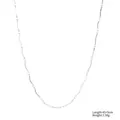 Titanium stalen ketting met gebogen schakels, lengte 45+5 cm - Gebogen staafjes ketting (STN25279) / 1.0mm / Staalkleur