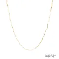 Elegante gouden titanium stalen ketting met eenvoudige schakels en een lengte van 45+5cm - Gebogen staafjes ketting (STN25279) / 1.0mm / Goud