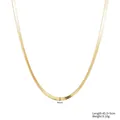 4mm gouden titanium stalen slangenketting met lengte- en gewichtsinformatie - Platte Slangenbot Ketting (STN25294) / 4mm / Goud