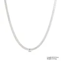 Kwaliteit 5mm brede zilveren titaniumstalen platte slangenketting halsketting voor dames - Platte Slangenbot Ketting (STN25294) / 5mm / Staalkleur