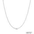 Minimalistische zilveren titanium stalen slangenketting, 1,2 mm breed en 45+5 cm lengte - Ronde Slangenketting (STN25295) / 1.2mm / Staalkleur