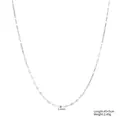 Titanium stalen ketting in zilverkleur, 2,3 mm breed, lengte 45+5 cm, minimalistische stijl. - Figuur-8 Platte Ketting (STN25296) / 2.3mm / Staalkleur